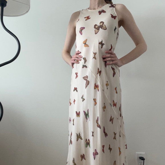 Vintage Silk Bloomingdale’s Butterfly Dress - Picture 2 of 11
